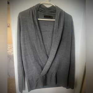 Grey open sweater